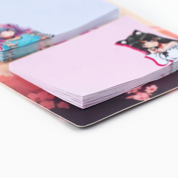 Стикеры с липким слоем &laquo;Аниме девочка&raquo;, 3 шт, 30 л