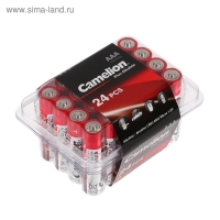 Батарейка алкалиновая Camelion Plus Alkaline, AAA, LR03-24BOX (LR03-PB24), 1.5В, набор 24 шт. Батарейка алкалиновая Camelion Plus Alkaline, AAA, LR03-24BOX (LR03-PB24), 1.5В, набор 24 шт.