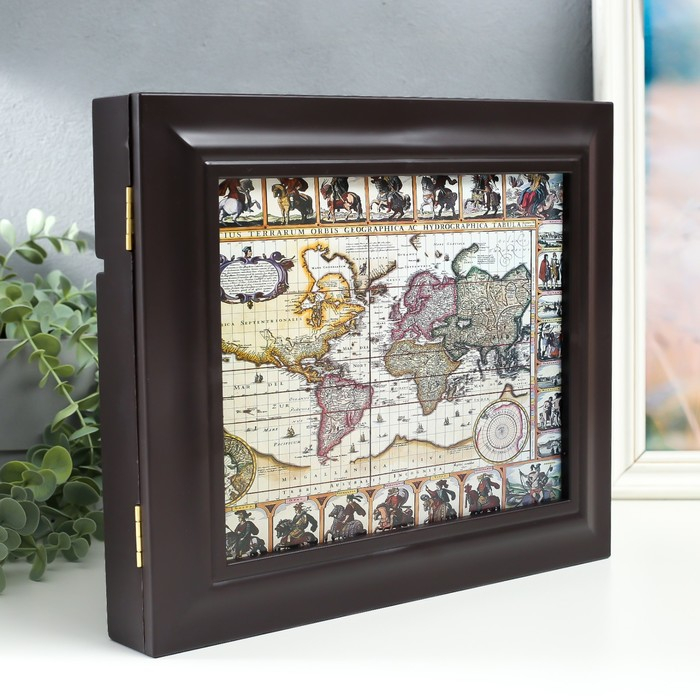 Ключница "Карта 4" Венге  26,5х31,5х4,5 см МИКС
