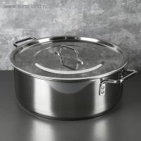 Кастрюля &laquo;Общепит&raquo;, 16 л, d=40 см, h=15 см, металлическая крышка, с теплораспределительным слоем, индукция