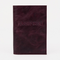 Обложка для паспорта, цвет бордовый