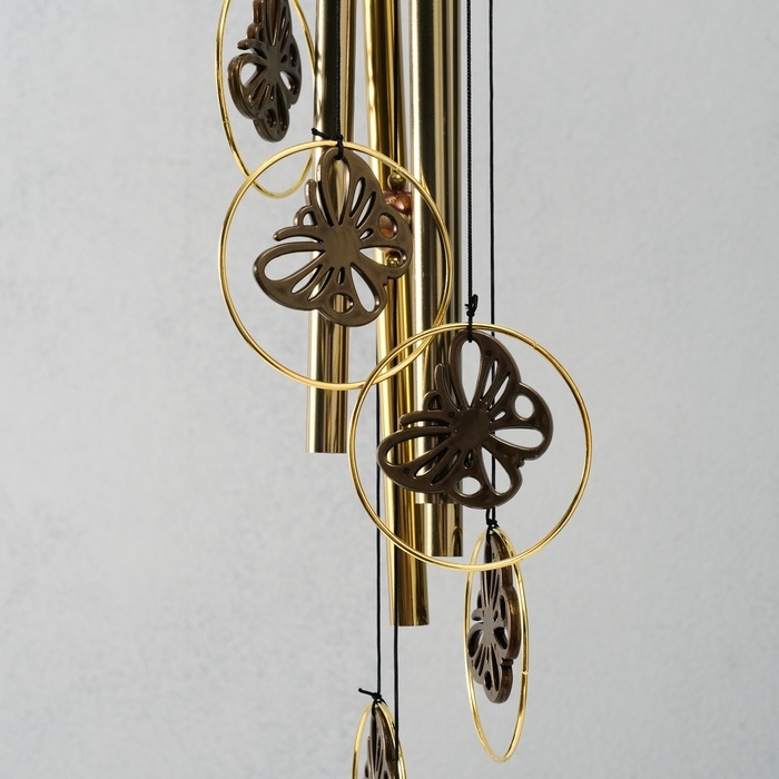 Музыка ветра металл Музыка ветра металл "Бабочки" 4 трубки 70 см