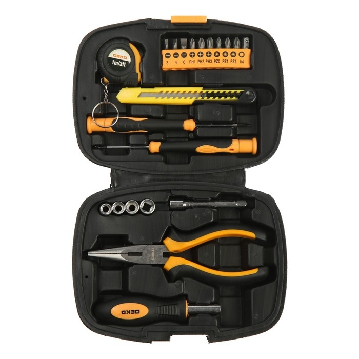 Набор инструментов универсальный для дома DEKO TZ21, 21 предмет Набор инструментов универсальный для дома DEKO TZ21, 21 предмет