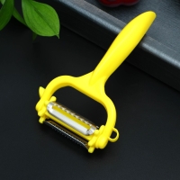 Овощечистка многофункциональная Доляна, 16&times;9 см, цвет жёлтый