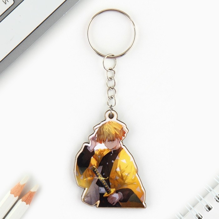 Брелок для ключей со значком &laquo;Клинок демона&raquo;, аниме