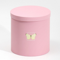 Набор круглых коробок 5 в 1, упаковка подарочная, &laquo;Бабочки&raquo;, 23 х 23 х 25 ‒ 15 х 15 х 15 см