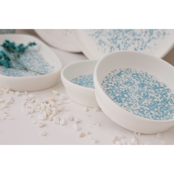 Соусник фарфоровый Magistro &laquo;Лунный океан&raquo;, d=10,2 см, цвет белый