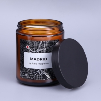 Свеча ароматическая в банке "MADRID", кедр, мускус, 250 г Свеча ароматическая в банке "MADRID", кедр, мускус, 250 г