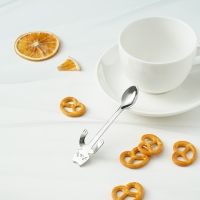 Ложка чайная из нержавеющей стали Magistro «Котик», длина 11,5 см, цвет серебряный Ложка чайная из нержавеющей стали Magistro «Котик», длина 11,5 см, цвет серебряный