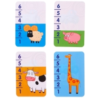 Настольная развивающая игра &laquo;КТО больше?&raquo;, Синий трактор, 36 карточек