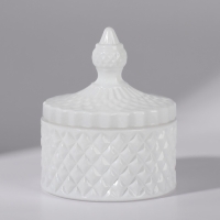 Органайзер для хранения, 1 секция, с крышкой, d = 8,3 &times; 10,5 см, цвет белый