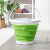 Ведро складное, 10 л, 35&times;33&times;24 см, цвет МИКС