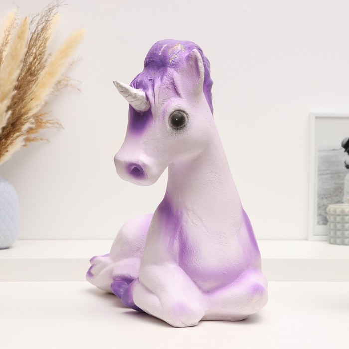 Копилка "Единорог" сиреневый, 21х40х34см