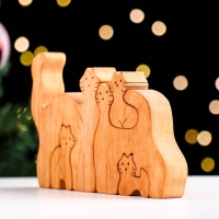 Сувенир-пазл "Семья котов", 5 шт ,15,5х10,5 см Сувенир-пазл "Семья котов", 5 шт ,15,5х10,5 см