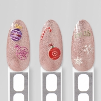 Новый год! Наклейки для ногтей &laquo;Зимние игрушки&raquo;, объёмные, разноцветные