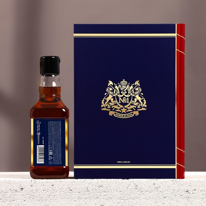 Новогодний подарочный набор косметики &laquo;Богатства и процветания&raquo;, гель для душа во флаконе виски 250 мл и ежедневник, Новый Год