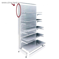 Штатив для стеллажа, двусторонний, 155 см, цвет белый Штатив для стеллажа, двусторонний, 155 см, цвет белый