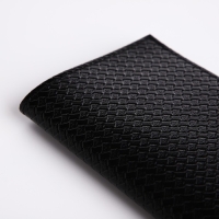 Обложка для паспорта, тиснение, плетёнка, цвет чёрный