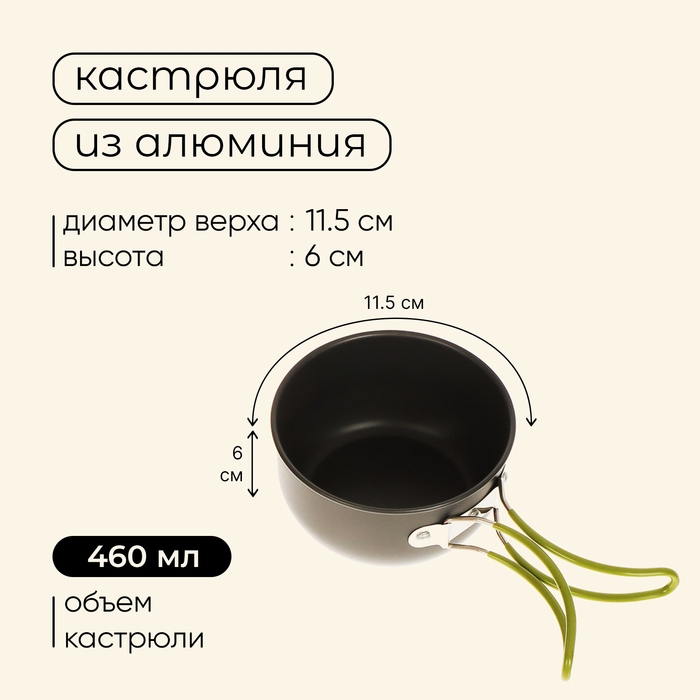 Набор туристической посуды Maclay: 2 кастрюли, приборы, горелка, штопор, тряпка, карабин Набор туристической посуды Maclay: 2 кастрюли, приборы, горелка, штопор, тряпка, карабин