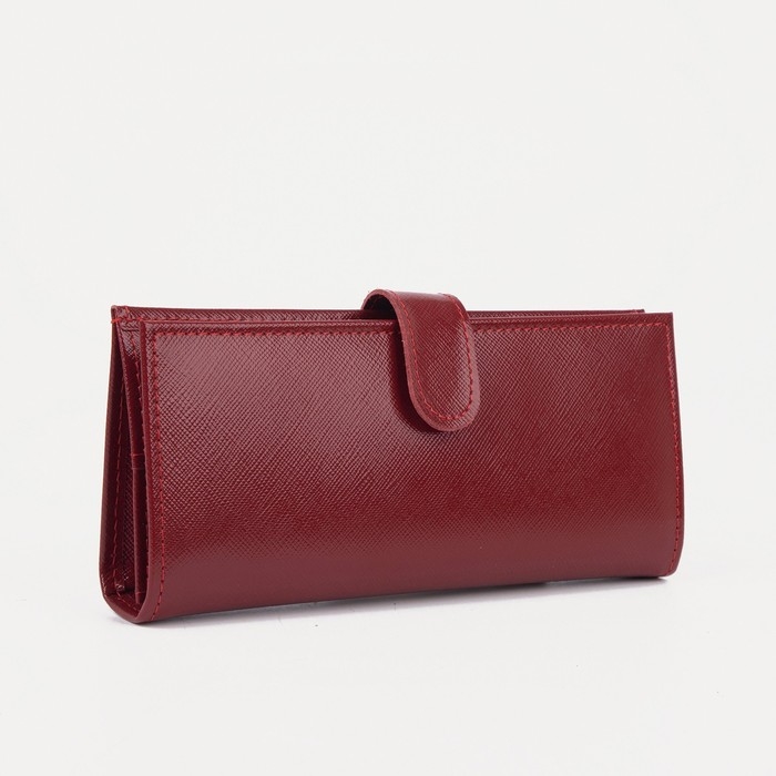 Кошелёк женский на кнопке, цвет красный