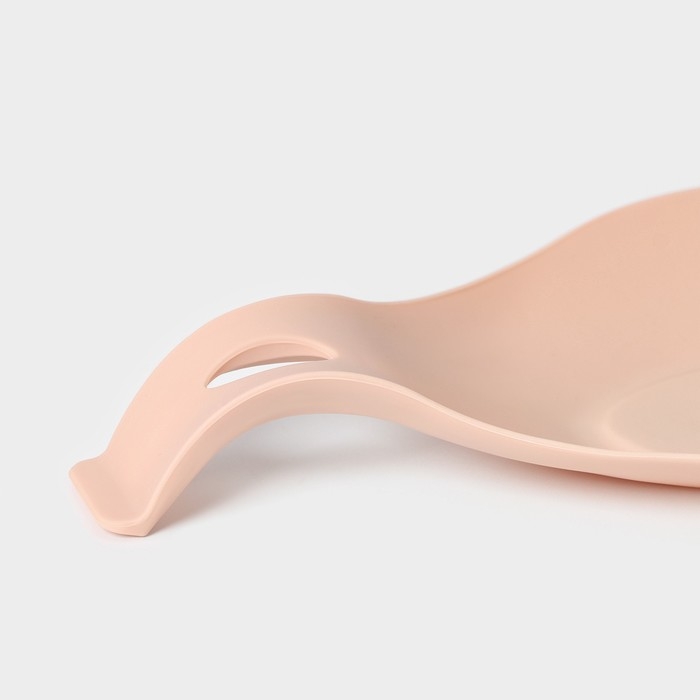 Силиконовая подставка под ложку Доляна «Симпл», 21×10 см, цвет бежевый Силиконовая подставка под ложку Доляна «Симпл», 21×10 см, цвет бежевый