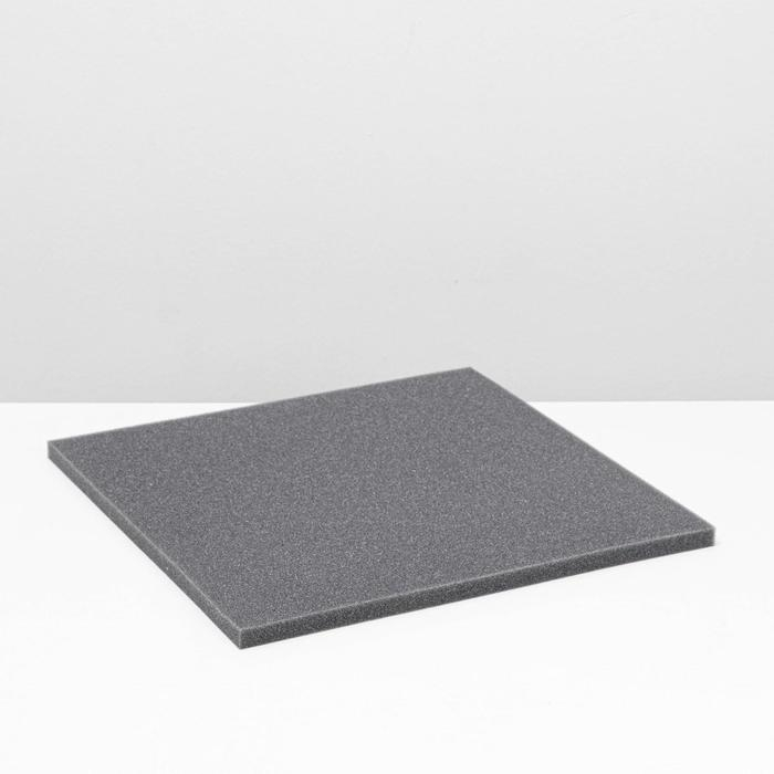 Губка прямоугольная, лист 50 х 50 х 2 см, серый Губка прямоугольная, лист 50 х 50 х 2 см, серый