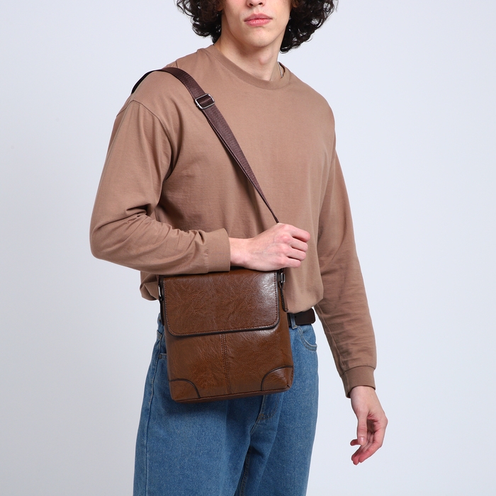 Сумка мужская, цвет коричневый