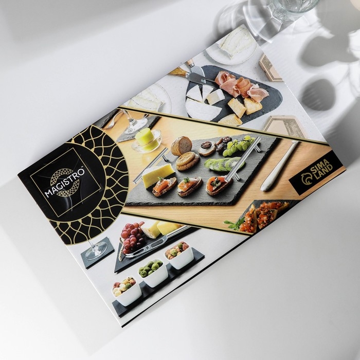 Поднос из сланца Magistro Valley, 45&times;30 см