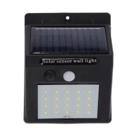 Садовый светильник на солнечной батарее с датчиком движения, накладной, 9.5 &times; 13 &times; 5 см, 30 LED, свечение белое