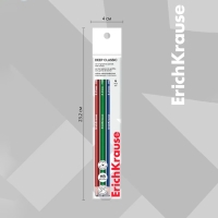 Набор чернографитных карандашей с ластиком 4 штуки ErichKrause "Deep Classic triangular", HB, грифель d=2.2 мм, дерево, трехгранных в пакете, микс Набор чернографитных карандашей с ластиком 4 штуки ErichKrause "Deep Classic triangular", HB, грифель d=2.2 мм, дерево, трехгранных в пакете, микс
