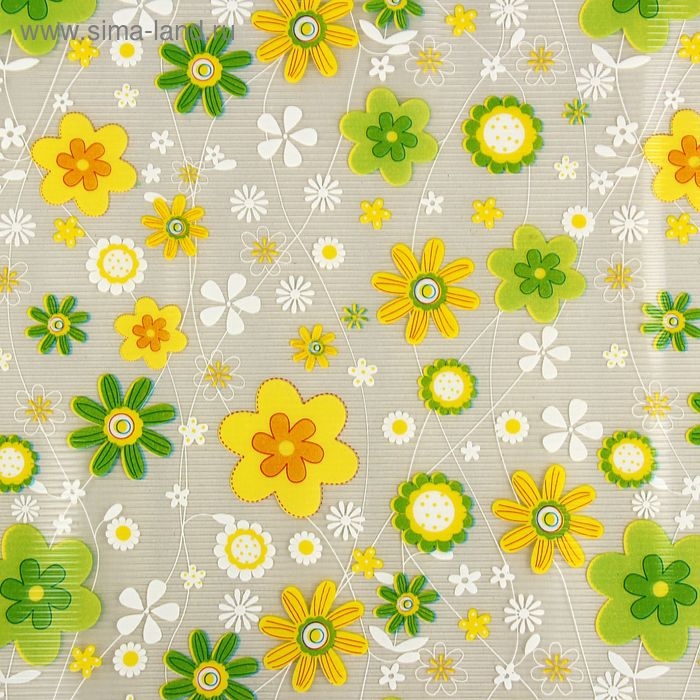 Коврик противоскользящий Доляна &laquo;Жёлтые цветы&raquo;, 45&times;100 см