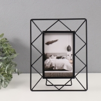 Фоторамка металл на 1 фото 10х15 см "Лофт. Треугольники" черный 18х1х22 см Фоторамка металл на 1 фото 10х15 см "Лофт. Треугольники" черный 18х1х22 см