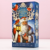 Подарочный набор косметики &laquo;С Новым Годом!&raquo;, соль для ванны 220 г и бомбочки для ванны 4 х 40 г , ЧИСТОЕ СЧАСТЬЕ