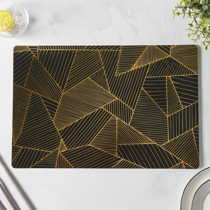 Набор салфеток сервировочных Magistro, 4 шт, 45&times;30 см, цвет чёрный