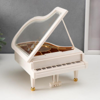 Шкатулка музыкальная механическая "Белый рояль с балериной" 10,5х17,5х18,5 см Шкатулка музыкальная механическая "Белый рояль с балериной" 10,5х17,5х18,5 см