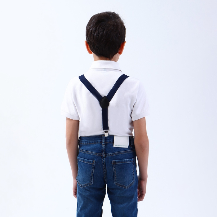 Подтяжки детские, ширина 2.5 см, цвет тёмно-синий Подтяжки детские, ширина 2.5 см, цвет тёмно-синий