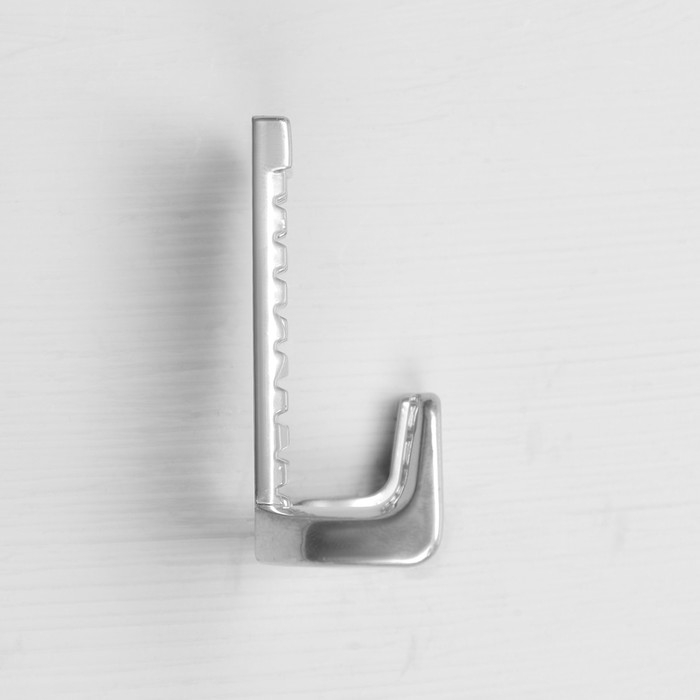 Крючок-вешалка ТУНДРА, №29, цвет хром, 1 шт. Крючок-вешалка ТУНДРА, №29, цвет хром, 1 шт.