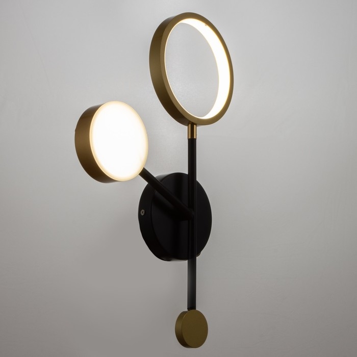 Бра 2291/2L LED 30Вт 3000-6000К черно-золотой 45.5х27х6 см