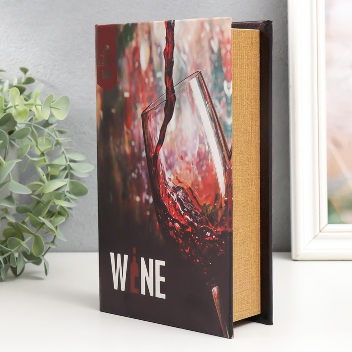 Сейф-книга дерево кожзам Сейф-книга дерево кожзам "Вино" 21х13х5 см