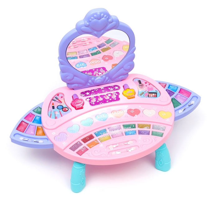 Набор косметики для девочки Набор косметики для девочки "Сверкающая мечта", столик с зеркалом