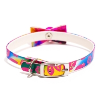 Ошейник "Сияние" с бубенчиком, 29 х 1 см, ОШ 20-25, розовый Ошейник "Сияние" с бубенчиком, 29 х 1 см, ОШ 20-25, розовый