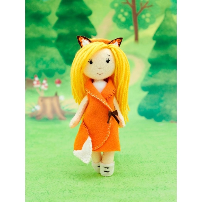 Набор по изготовлению игрушки из фетра &laquo;Девочка &mdash; лисичка&raquo; рост &mdash; 15 см