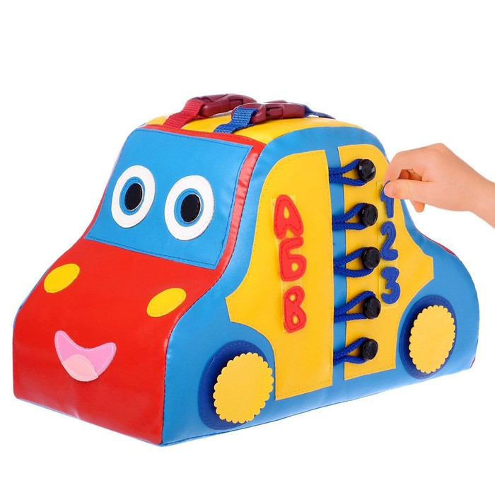 Мягкий модуль тактильный &laquo;Машинка&raquo;, по методике Монтессори