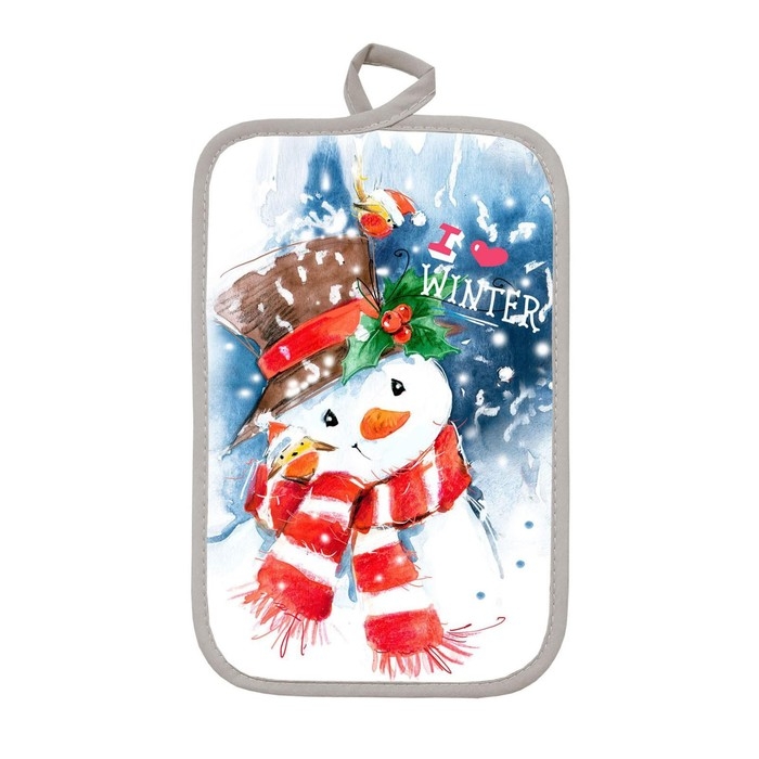 Прихватка прямоугольная 22х15 см, МИКС, поролон, полиэстер 100%