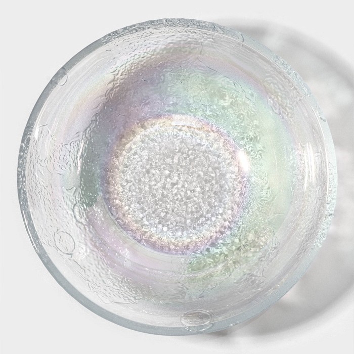 Набор тарелок стеклянных &laquo;Космос&raquo;, 4 предмета: 2 тарелки 18,5&times;5,5 см, 2 тарелки 19,8&times;3,5 см, цвет перламутровый