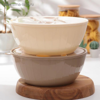 Салатник с крышкой и приборами &laquo;Bono&raquo;, 5 л, цвет микс