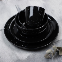 Кружка керамическая &laquo;Орнамент&raquo;, 450 мл, цвет чёрный