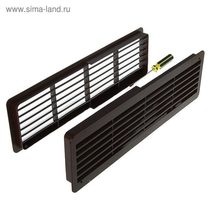 Решетка дверная ERA 4513ДП, 450х131 мм, цвет коричневый Решетка дверная ERA 4513ДП, 450х131 мм, цвет коричневый