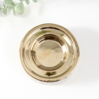 Подсвечник керамика на 1 свечу "Ожерелье" d=4,5 см золото 10х10х3,5 см