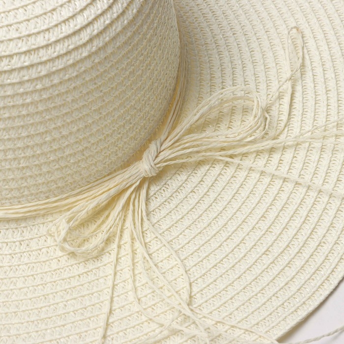 Шляпа женская MINAKU, цв. молочный, р-р 58 Шляпа женская MINAKU, цв. молочный, р-р 58